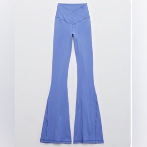 American Eagle/ Aerie Crossover Ribbed Super Flare Leggings